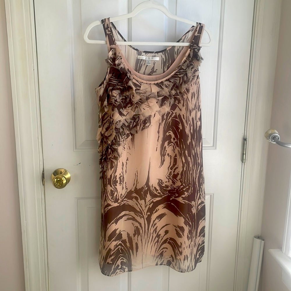 LC Lauren Conrad Cream and grey marble dress size 8